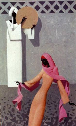 أحدى لوحات حسين بيكار