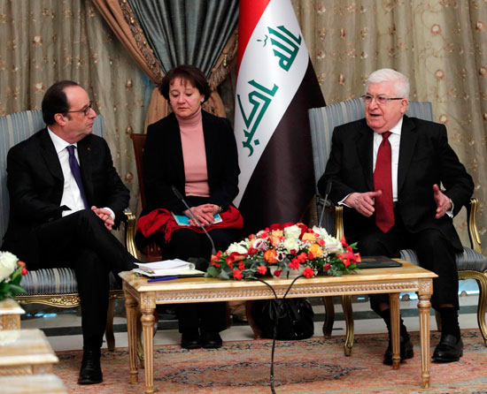  مباحثات بين هولاند والرئيس العراقى