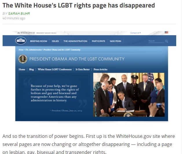 صفحة البيت الأبيض خلال توقيع أوباما لمنح حقوق للمثليين