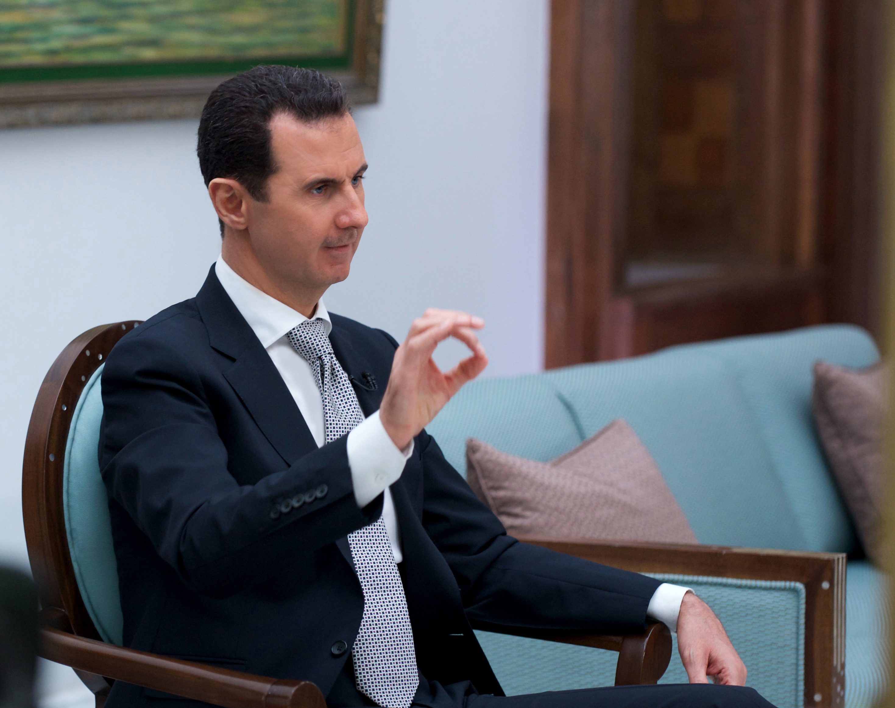 الرئيس بشار الأسد فى حواره قبل مؤتمر أستانة