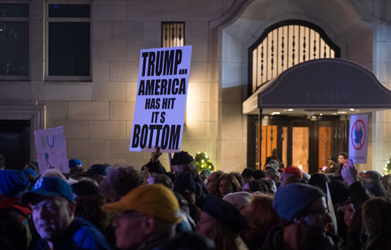 احتجاجات فى نيويورك ضد تنصيب ترامب