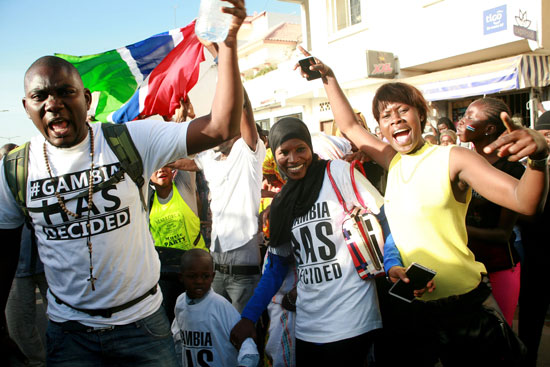 مظاهرات احتفاليه فى جامبيا