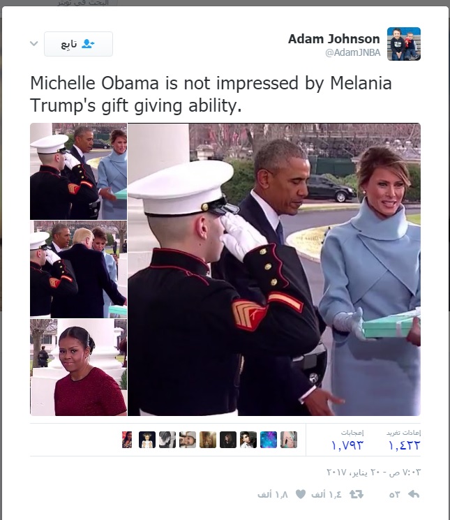 تعرض ميشيل أوباما لموقف محرج أثناء مقابلة زوجة ترامب