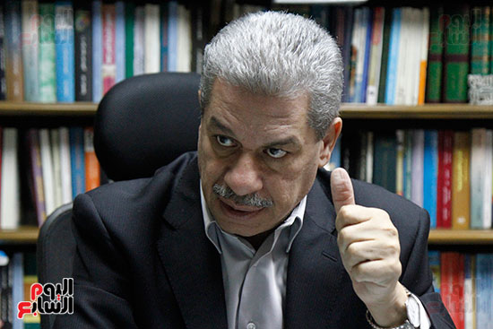 حوار  أمين لطفى رئيس جامعة بنى سويف ومحرر اليوم السابع (11)