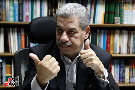 حوار  أمين لطفى رئيس جامعة بنى سويف ومحرر اليوم السابع (8)