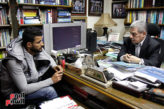 حوار  أمين لطفى رئيس جامعة بنى سويف ومحرر اليوم السابع (4)