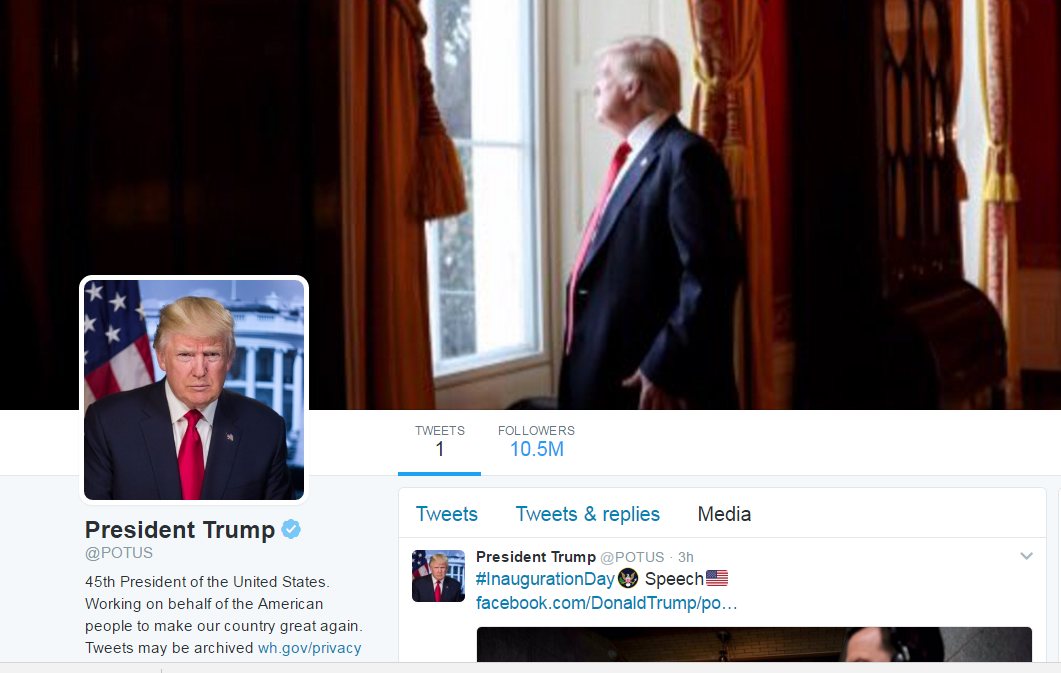 دونالد ترامب يغير صورة حسابه على تويتر
