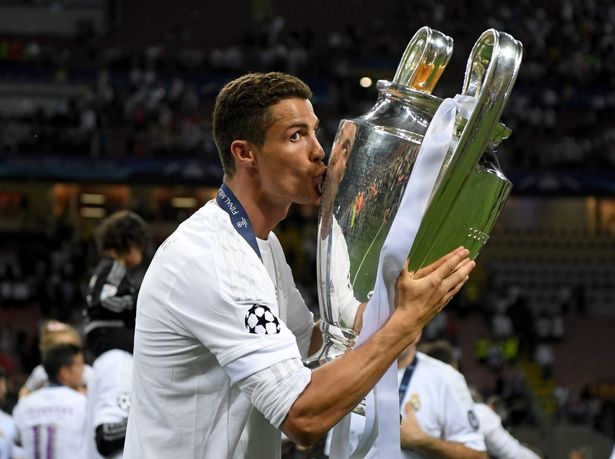رونالدو لحظة فوزه بدوري أبطال أوروبا مع ريال مدريد