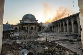 المسجد الأموى الكبير بعد تدميره