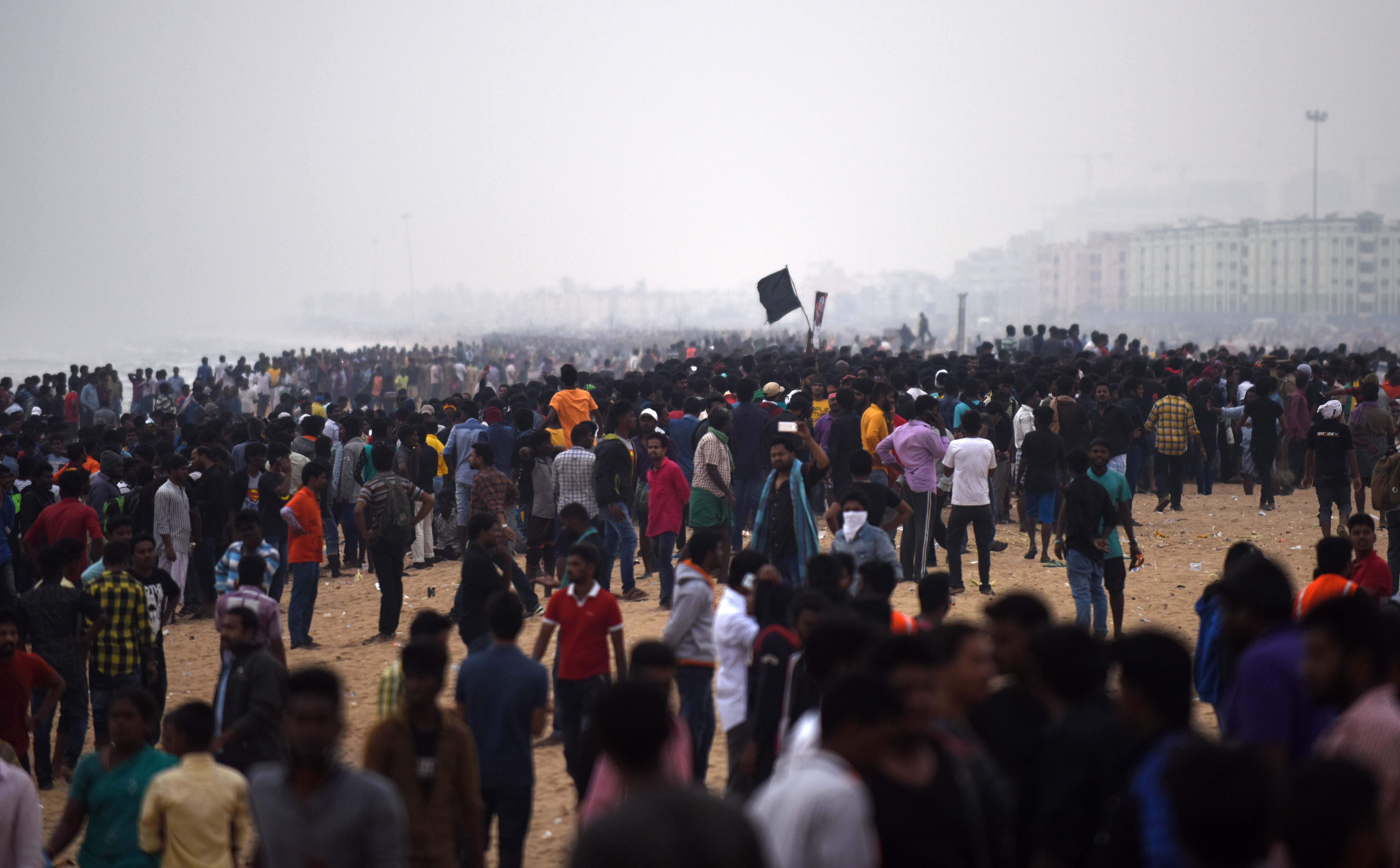 مظاهرات حاشدة فى الهند ضد حظر مصارعة الثيران