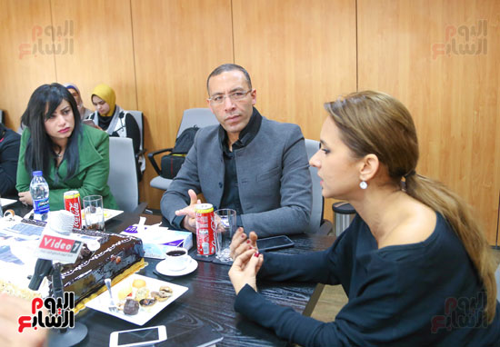 نيللى كريم تتحدث الى الكاتب الصحفى خالد صلاح رئيس مجلس ادارة وتحرير اليوم السابع