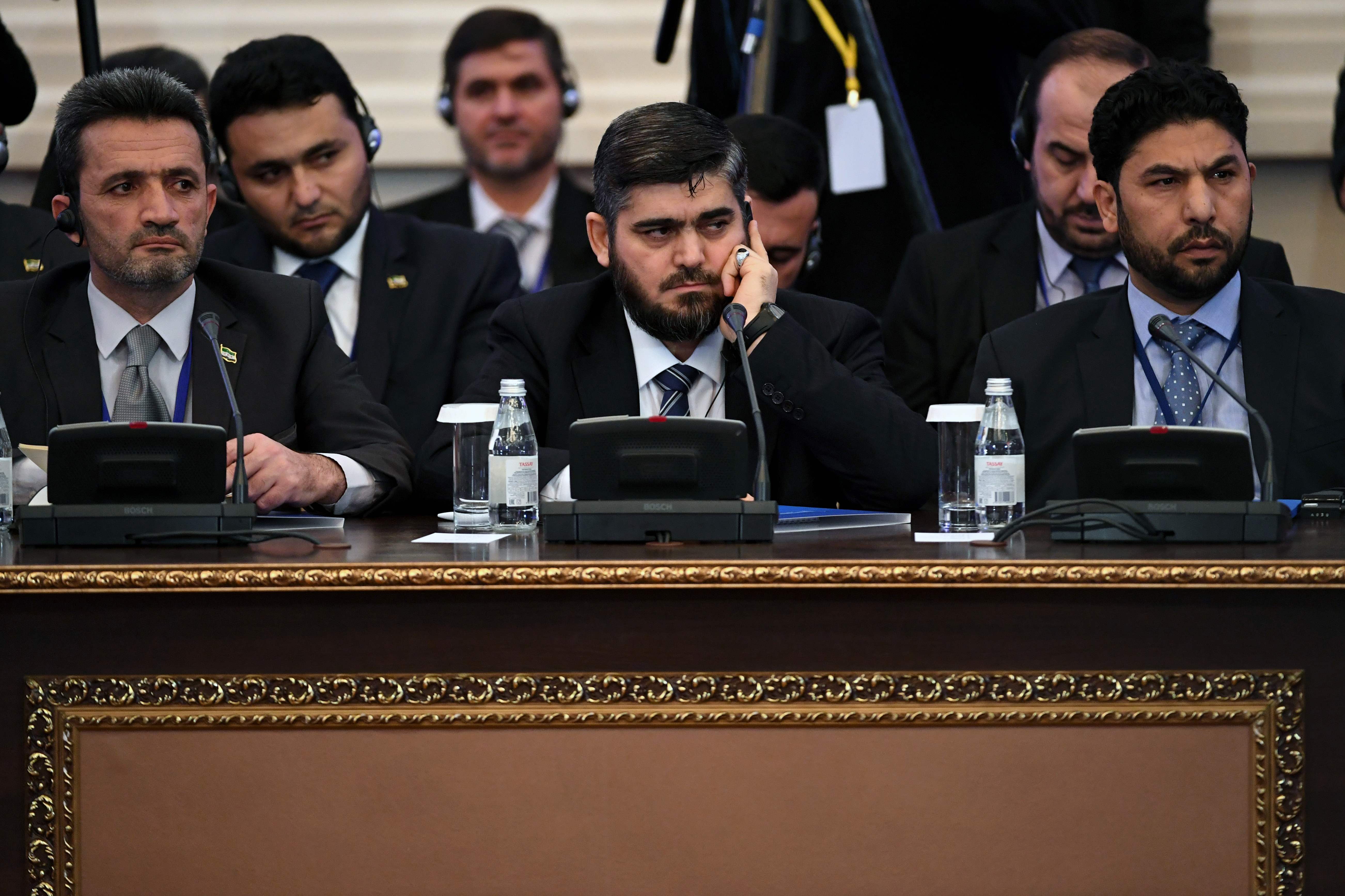 وفد المعارضة السورية المشارك فى مؤتمر أستانة بكازاخستان