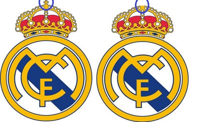 شعار ريال مدريد بالصليب وبدونه
