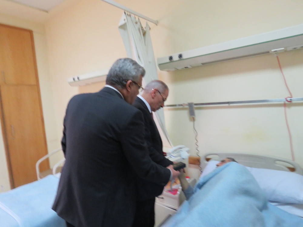 2- مدير أمن الإسكندرية  يزور مرضى مستشفى الشرطة