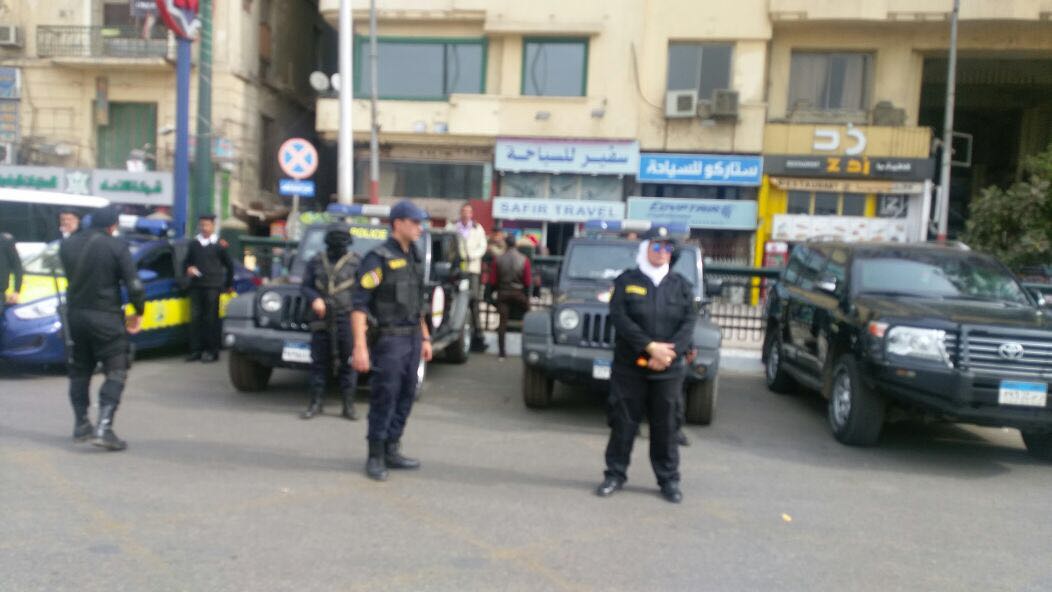 االشرطة النسائية تشارك فى تأمين ميدان التحرير