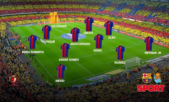 تشكيل برشلونة أمام ريال سوسيداد فى الكاس