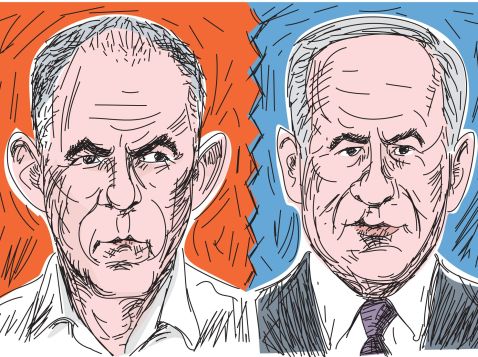 نتانياهو ومالك صحيفة يديعوت