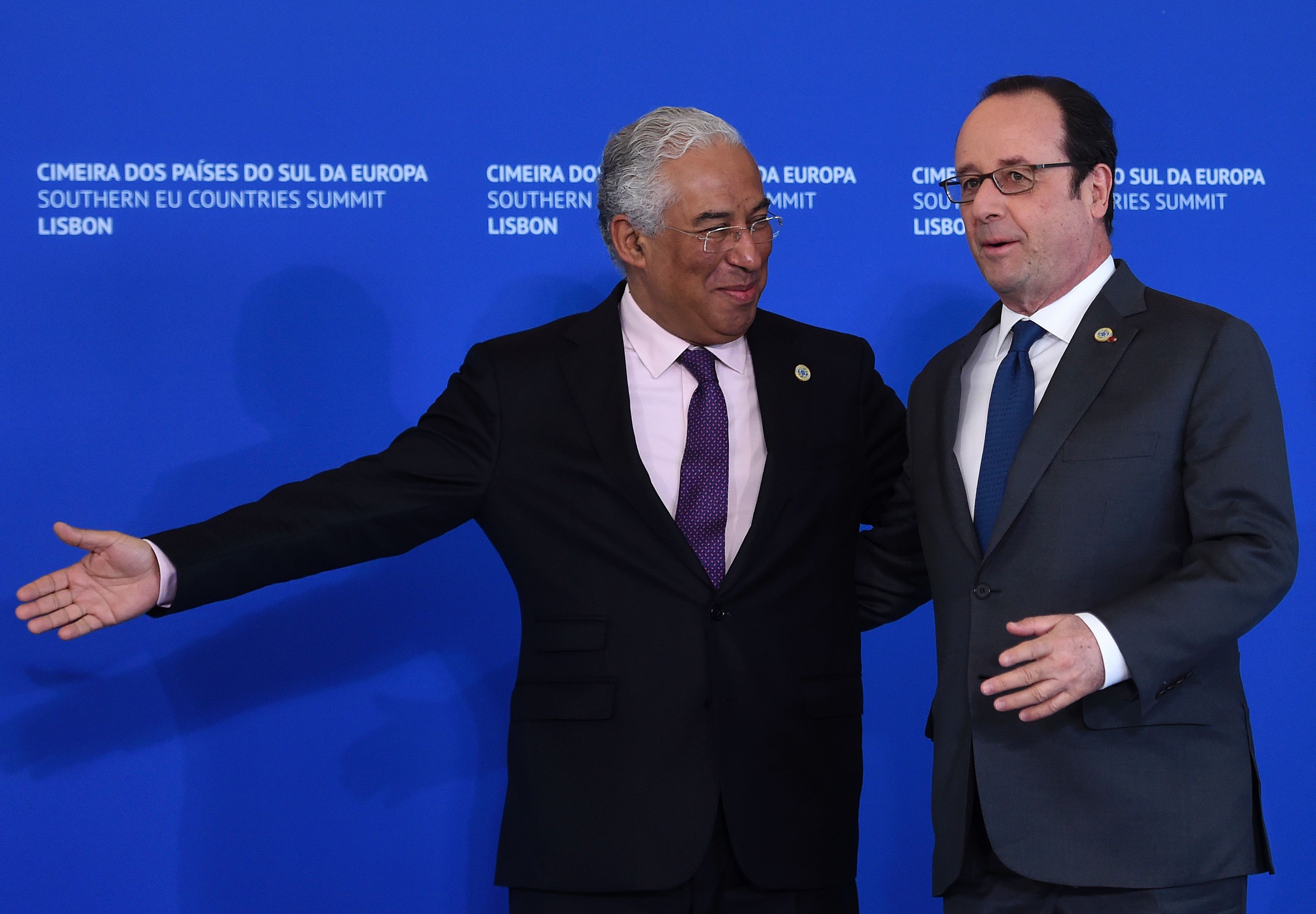 رئيس الوزراء البرتغالي أنطونيو كوستا يستقبل الرئيس الفرنسى فرانسوا هولاند