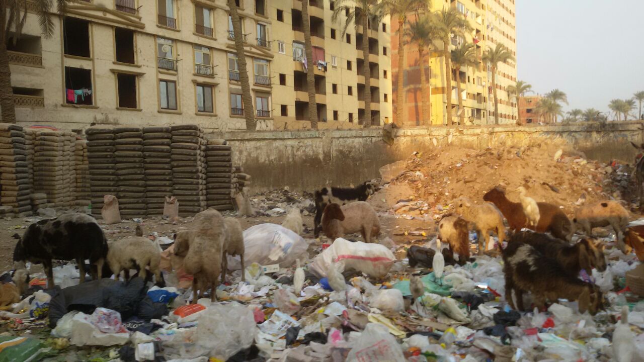 تلال القمامة تتوسط شارع ترعة عبد العال