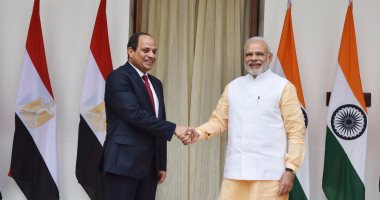 الرئيس السيسى مع رئيس الوزراء الهندى