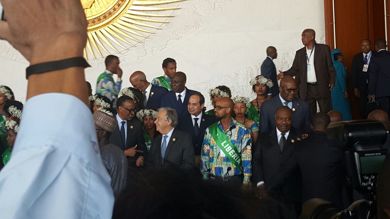 الرئيس عبد الفتاح السيسي في مقر الاتحاد الافريقي
