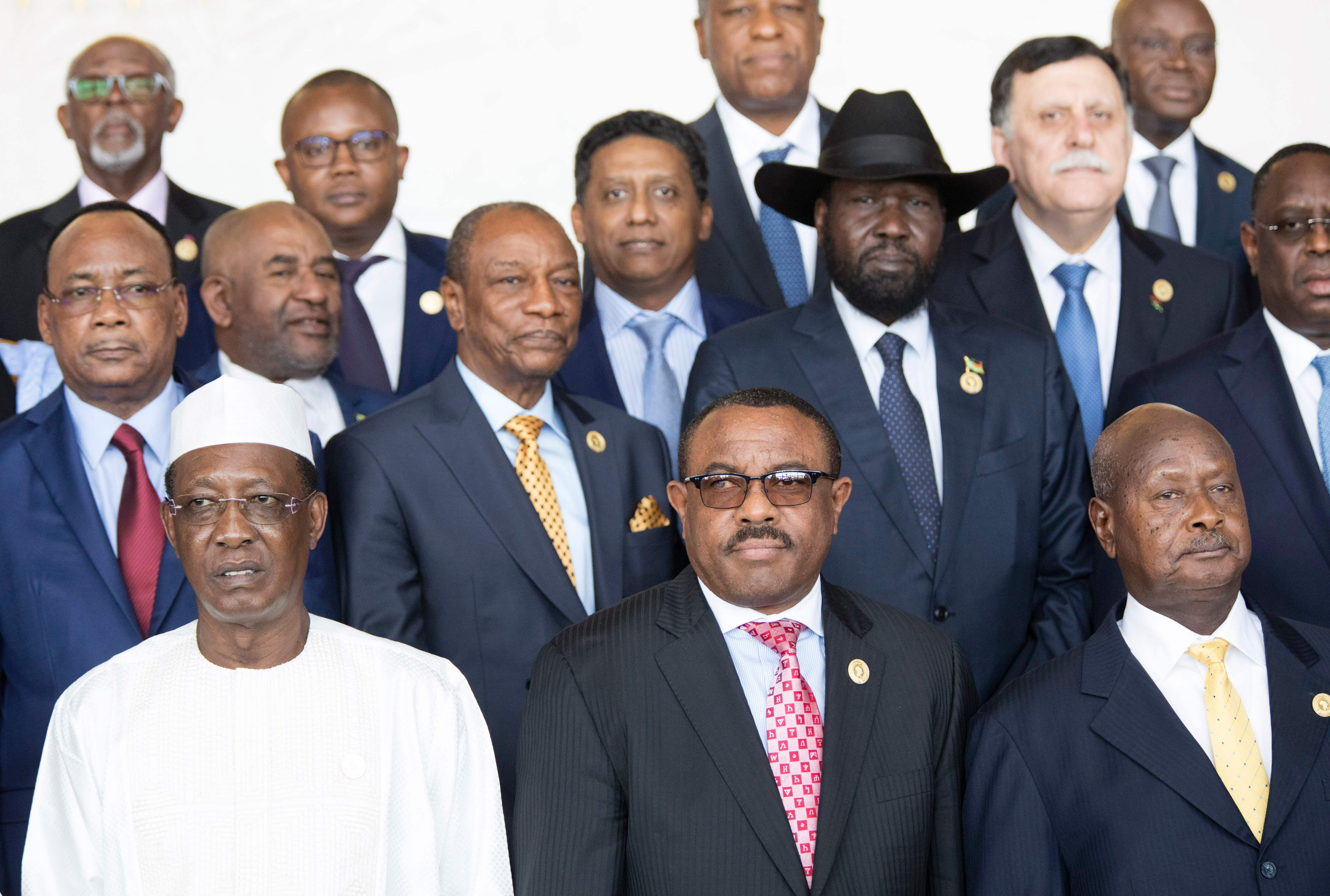 عدد من زعماء دول الاتحاد الأفريقى خلال القمة