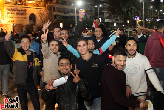 الجماهير المصرية تحتفل بالفوز على منتخب المغرب (6)