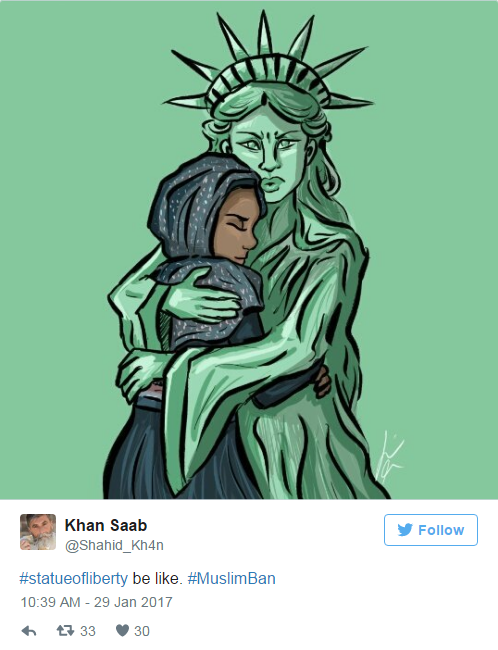تغريدة تطالب باسترجاع تمثال الحرية من ترامب