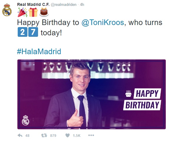 ريال مدريد يحتفل بعيد ميلاد تونى كروس