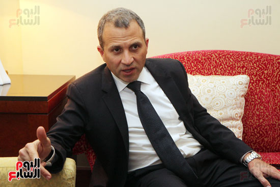 وزير الخارجية اللبنانى جبران باسيل في حوار اليوم السابع (5)