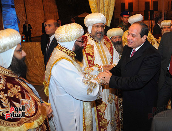 الرئيس السيسي يهنئ الأقباط بعيد الميلاد فور دخوله الكاتدرائية