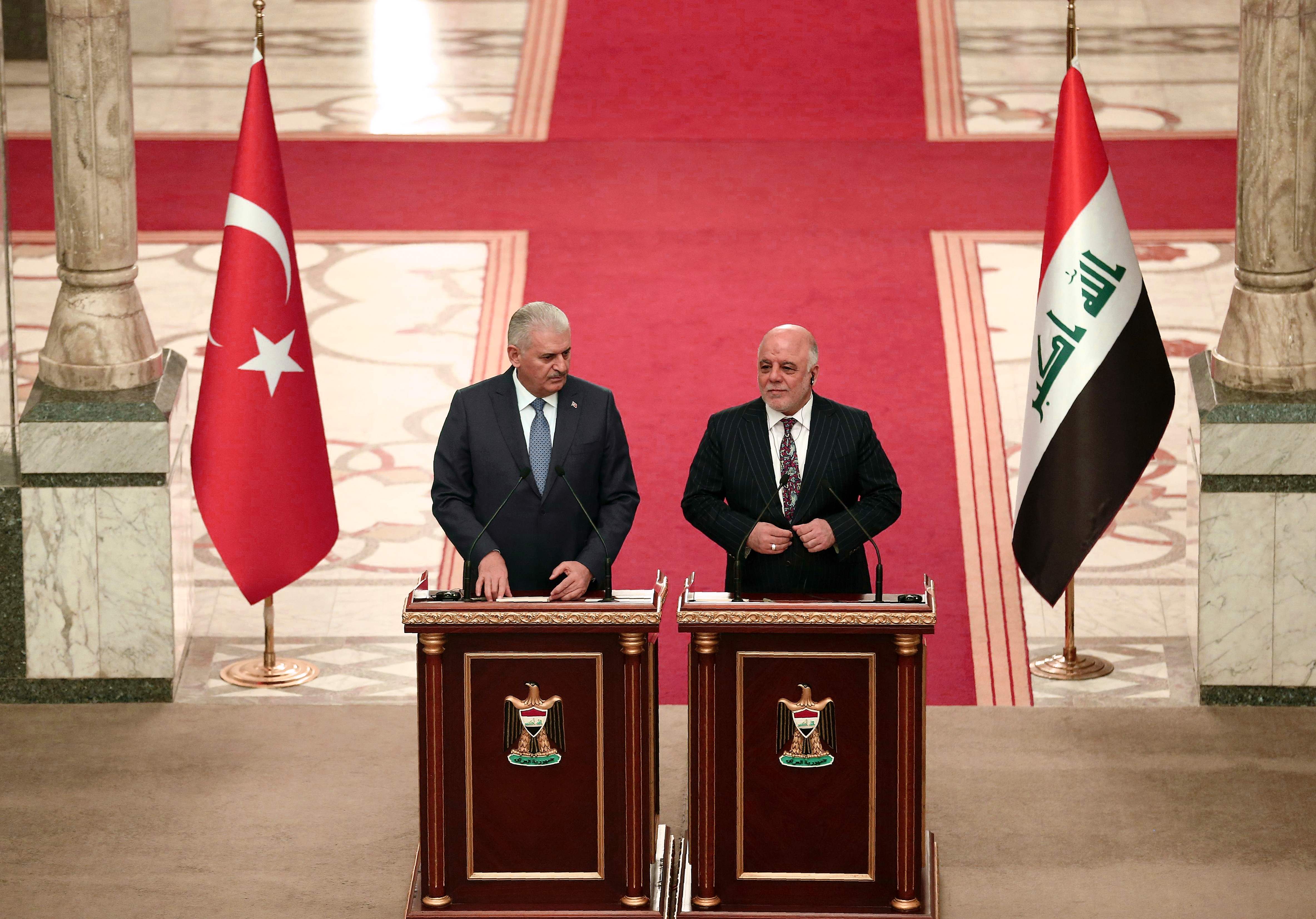 خلال اجتماع رئيسى وزراء العراق ونظيره التركى 