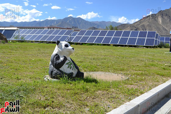 استخدام الألواح الشمسية فى منطقة التبت