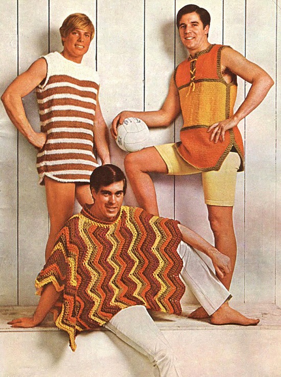 تصميمات غريبة لموضة السبعينيات الرجالية