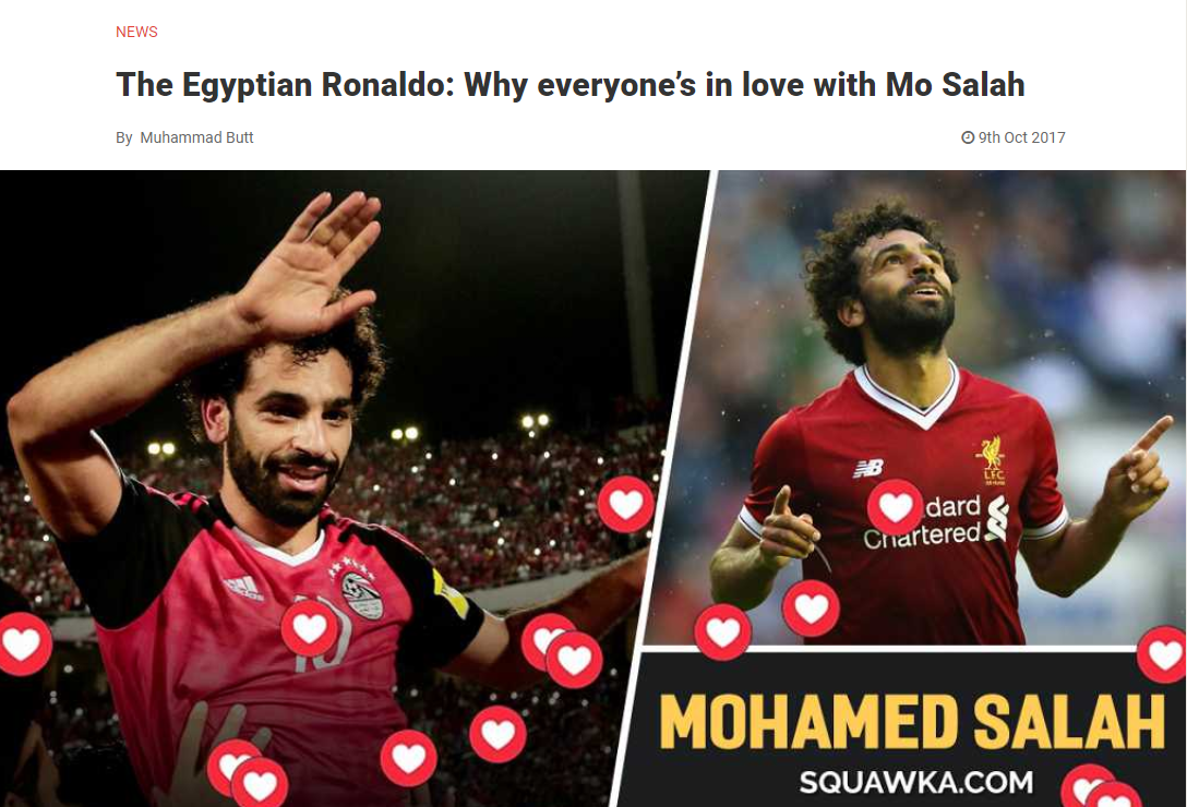 تقرير موقع سكاواكا عن محمد صلاح