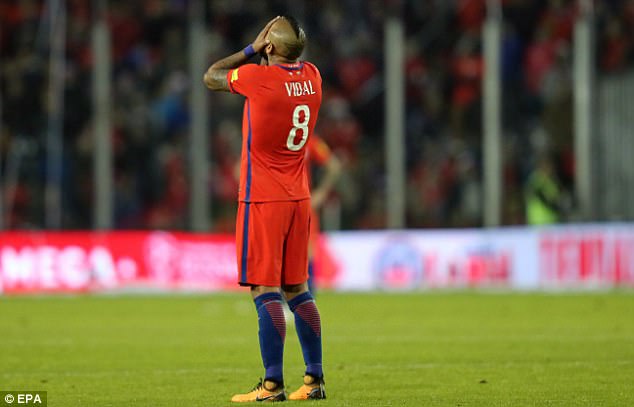 أرتورو فيدال نجم تشيلي بعد الخروج من المونديال