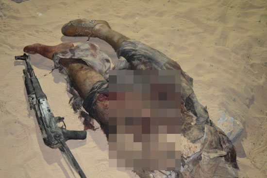 	جثث العناصر الارهابية بعد مقتلهم 