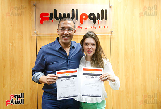 الكاتب الصحفى خالد صلاح وزوجته الإعلامية شريهان أبو الحسن