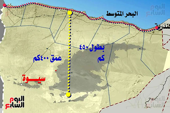  خريطة توضح مساحة ومزايا موقع محافظة مطروح