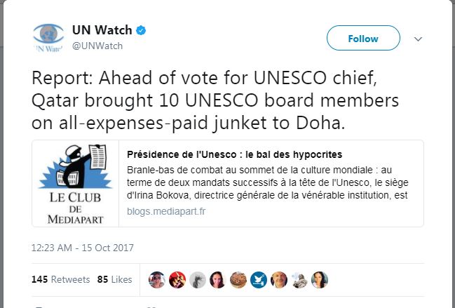 تغريدة UN Watch