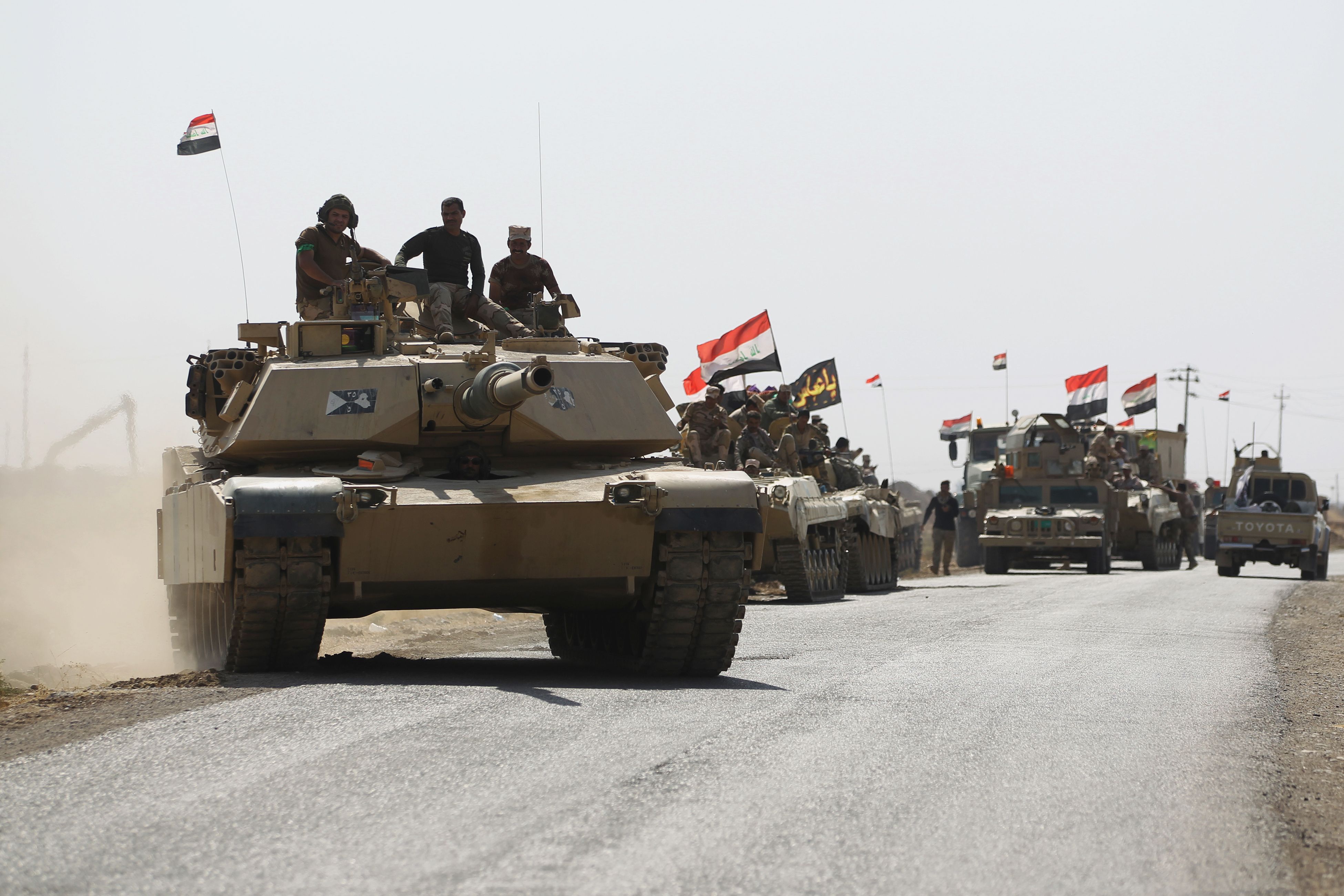 آليات عسكرية عراقية تدخل كركوك