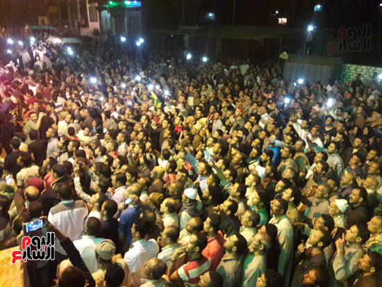 الآلاف يودعون شهيد العمل الإرهابى بالعريش بمسقط رأسه قرية منية مسير بكفر الشيخ