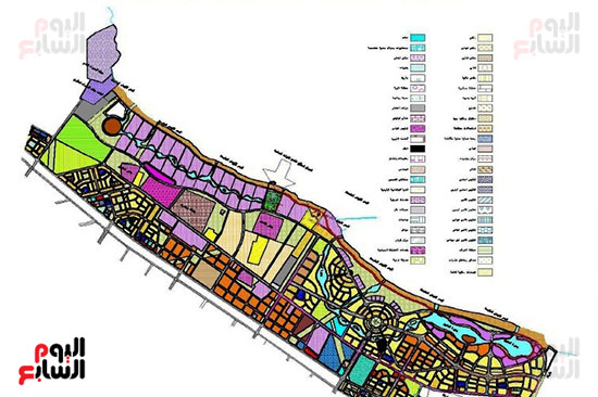      مخطط الموقع العام لمدينة العلمين الجديدة واستعمالات الأراضى