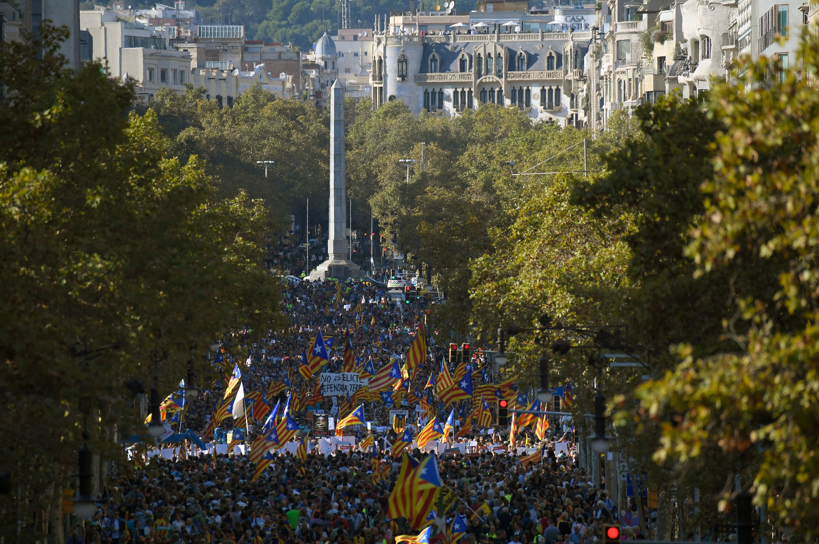 تظاهرات إقليم كتالونيا