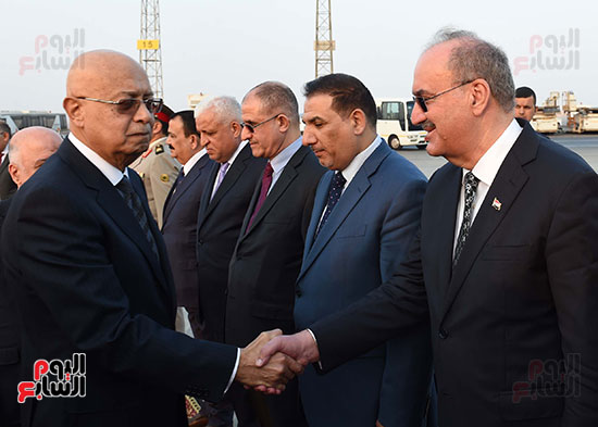 شريف اسماعيل يستقبل رئيس الوزراء العراقى (12)