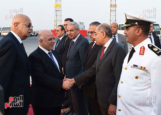 شريف اسماعيل يستقبل رئيس الوزراء العراقى (8)