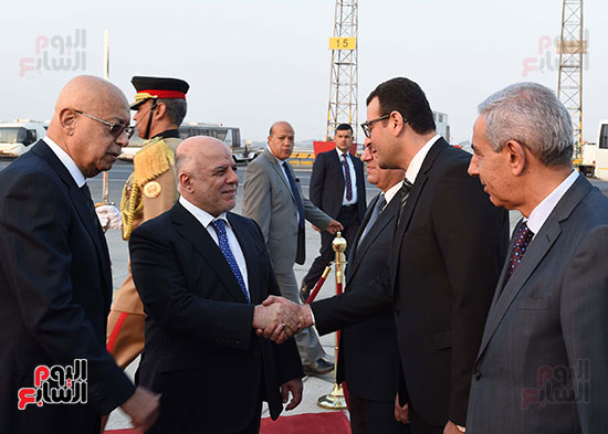 شريف اسماعيل يستقبل رئيس الوزراء العراقى (5)