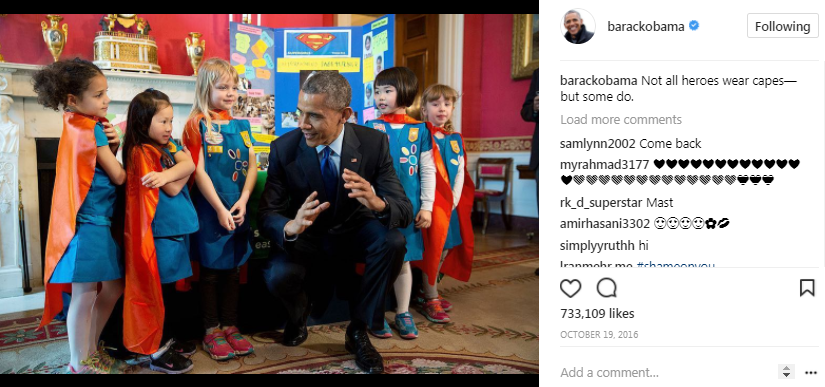 اوباما فى زيارة لأحدى مراكز الأطفال