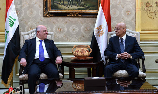 شريف اسماعيل يستقبل رئيس الوزراء العراقى (13)