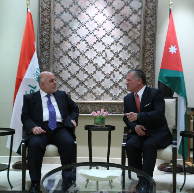 العاهل الأردني ورئيس وزراء العراق